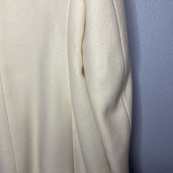 Banana Republic Cream Soft Wool Double Breasted Fully Lined Pea Coat Size Medium - Picture 16 of 16